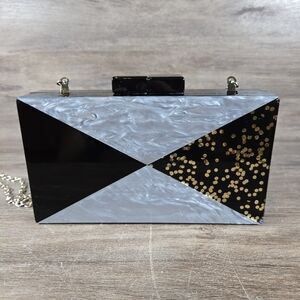Isabella Hearst Contemporary Resin Art Small Crossbody Purse Evening Bag
